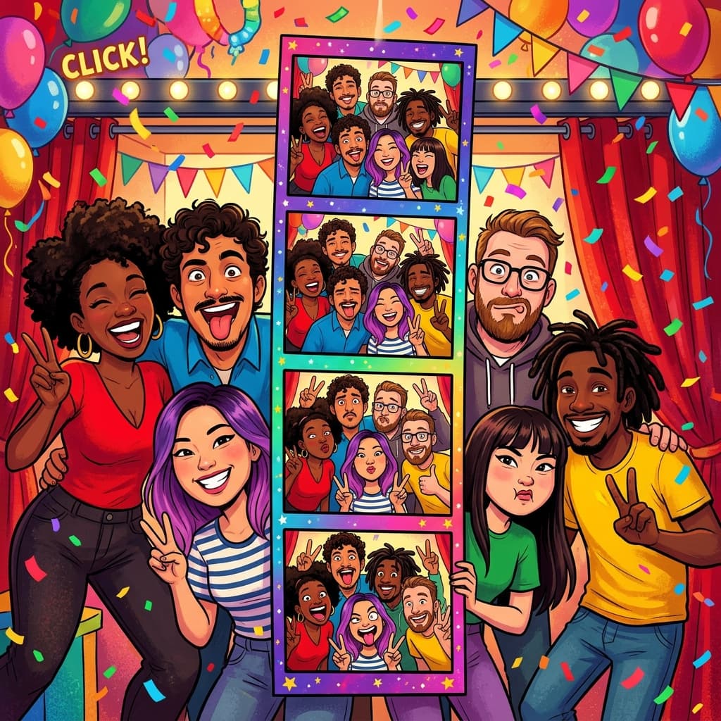Creative Group Photo Ideas with Friends Using Poket